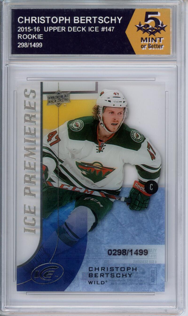 HCWPP - 2015-16 Upper Deck Ice #147 Christoph Bertschy Graded Rookie RC - 294264 Image 1