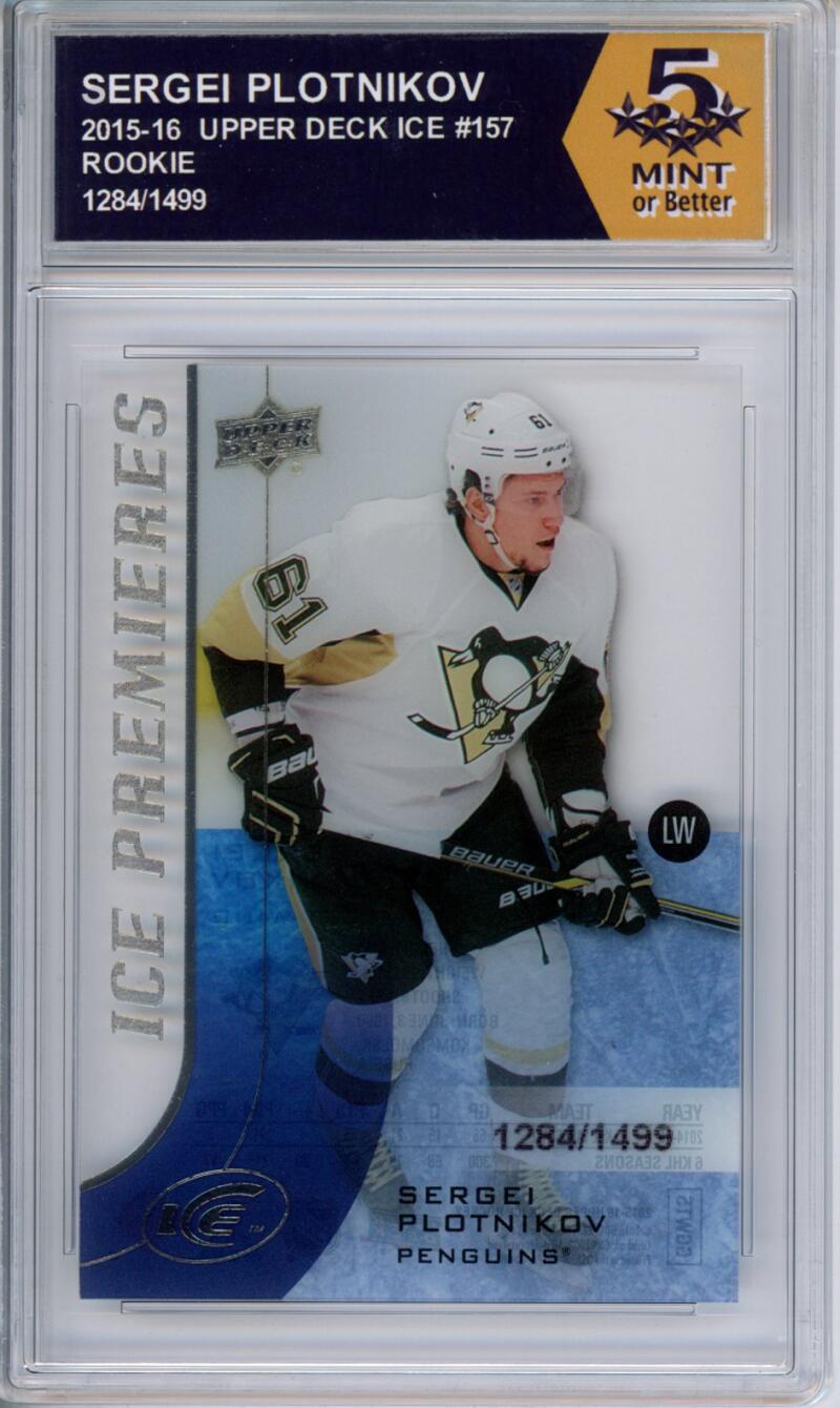 HCWPP - 2015-16 Upper Deck Ice #157 Sergei Plotnikov Graded Rookie RC - 294274 Image 1