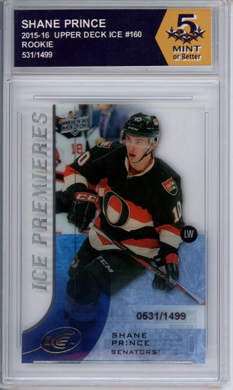 HCWPP - 2015-16 Upper Deck Ice #160 Shane Prince Graded Rookie RC - 294277 Image 1