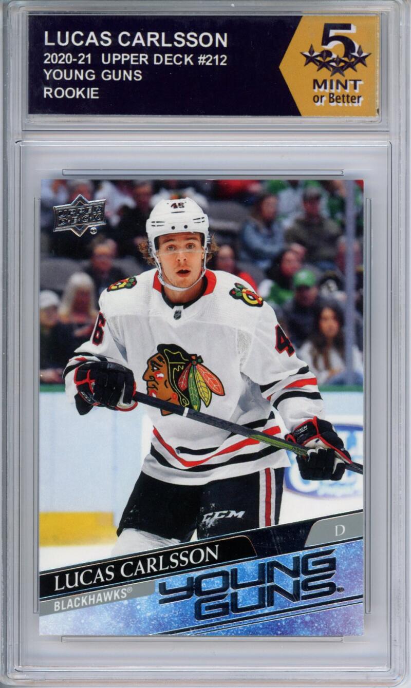 HCWPP - 2020-21 Upper Deck YG #212 Lucas Carlsson Graded Rookie RC - 294291 Image 1
