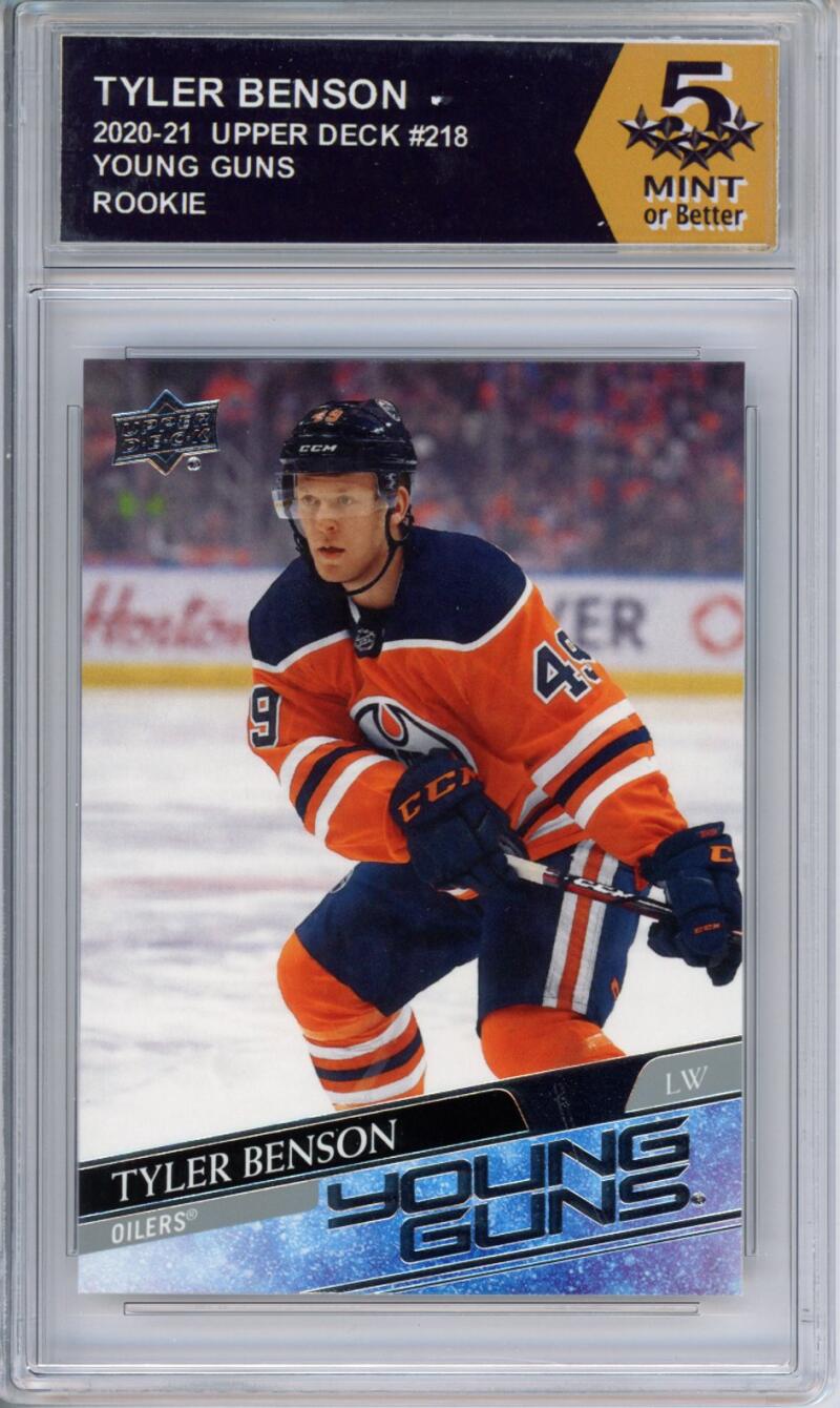 HCWPP - 2020-21 Upper Deck YG #218 Tyler Benson Graded Rookie RC - 294297 Image 1