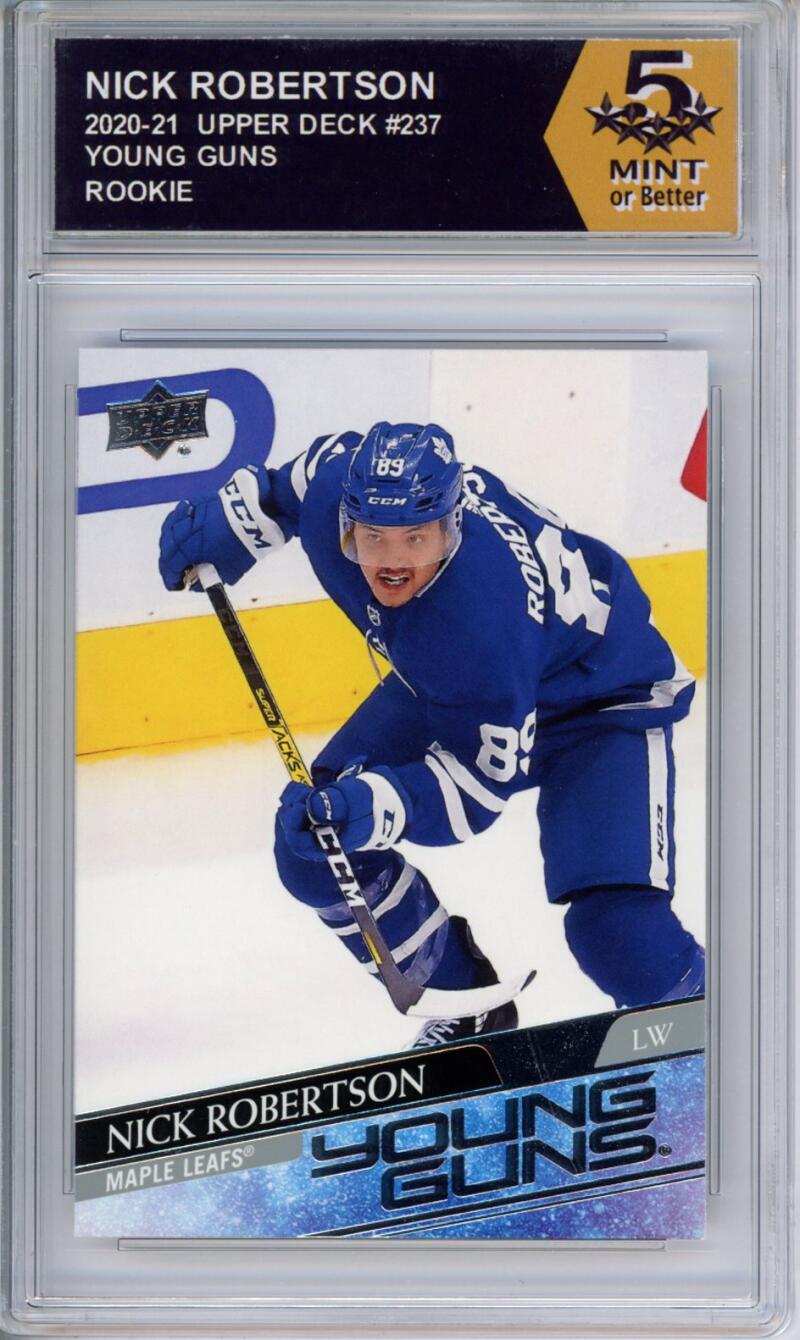 HCWPP - 2020-21 Upper Deck YG #237 Nick Robertson Graded Rookie RC - 294316 Image 1
