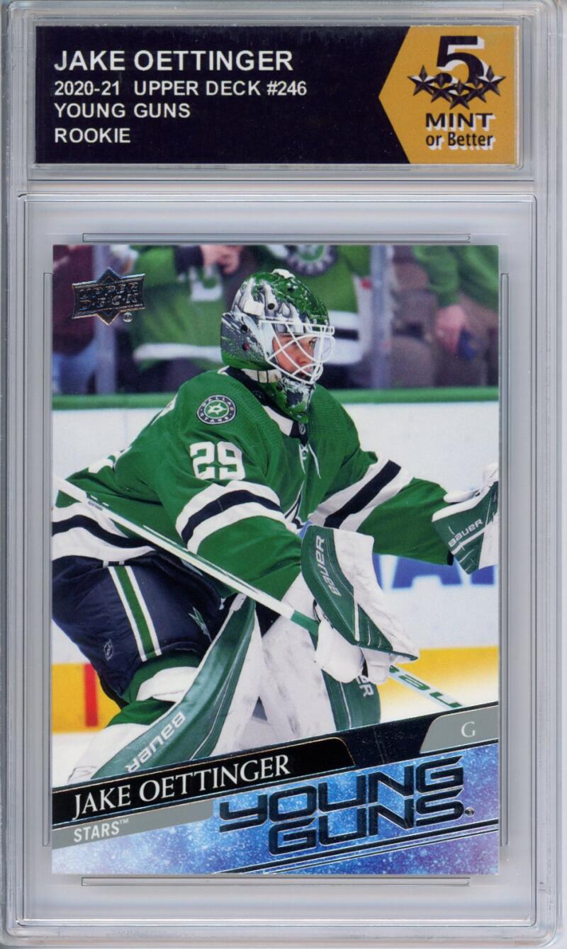 HCWPP - 2020-21 Upper Deck YG #246 Jake Oettinger Graded Rookie RC - 294326 Image 1