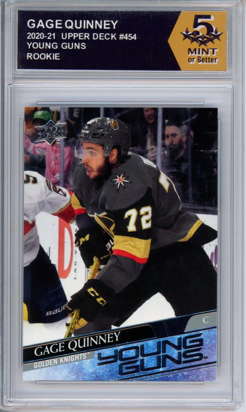 HCWPP - 2020-21 Upper Deck YG #454 Gage Quinney Graded Rookie RC - 294332 Image 1
