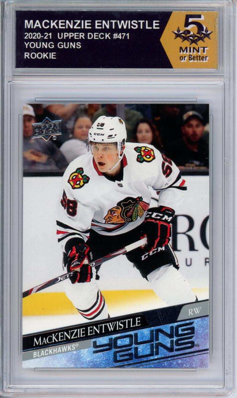 HCWPP - 2020-21 Upper Deck YG #471 MacKenzie Entwistle Graded Rookie RC - 294349 Image 1