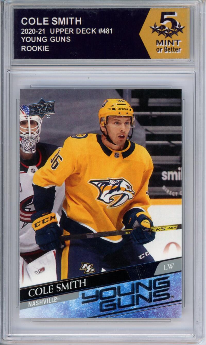 HCWPP - 2020-21 Upper Deck YG #481 Cole Smith Graded Rookie RC - 294358 Image 1