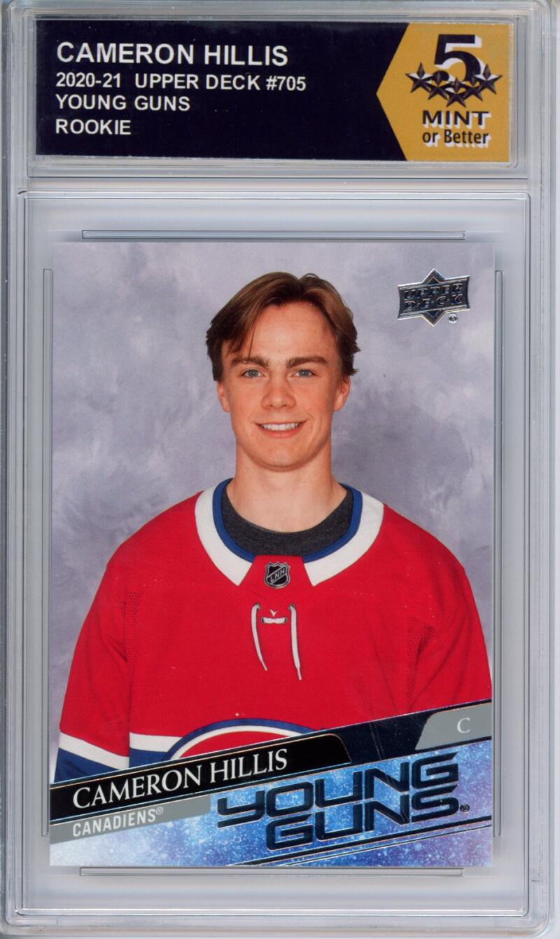 HCWPP - 2020-21 Upper Deck YG #705 Cameron Hillis Graded Rookie RC - 294381 Image 1