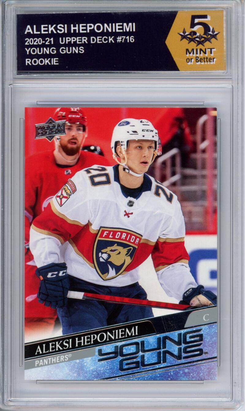 HCWPP - 2020-21 Upper Deck YG #716 Aleksi Heponiemi Graded Rookie RC - 294392 Image 1