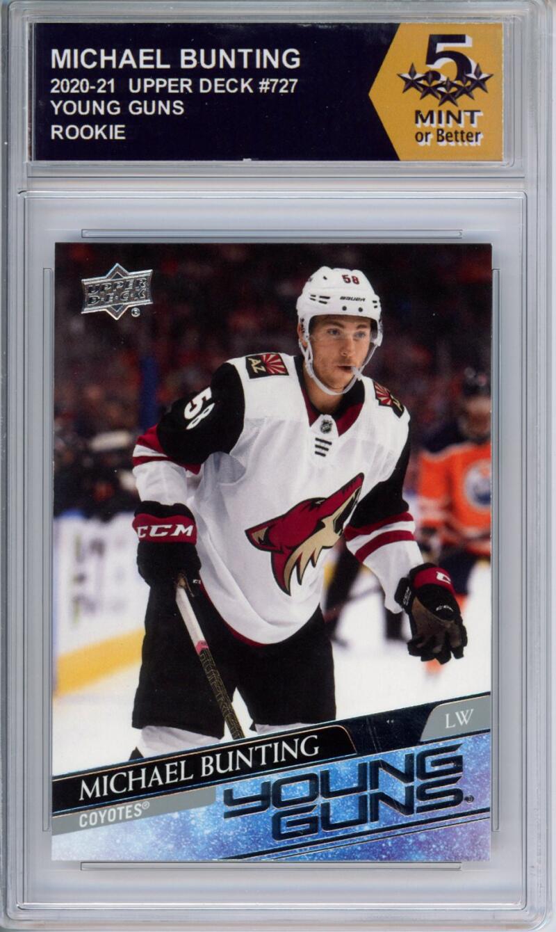 HCWPP - 2020-21 Upper Deck YG #727 Michael Bunting Graded Rookie RC - 294403 Image 1