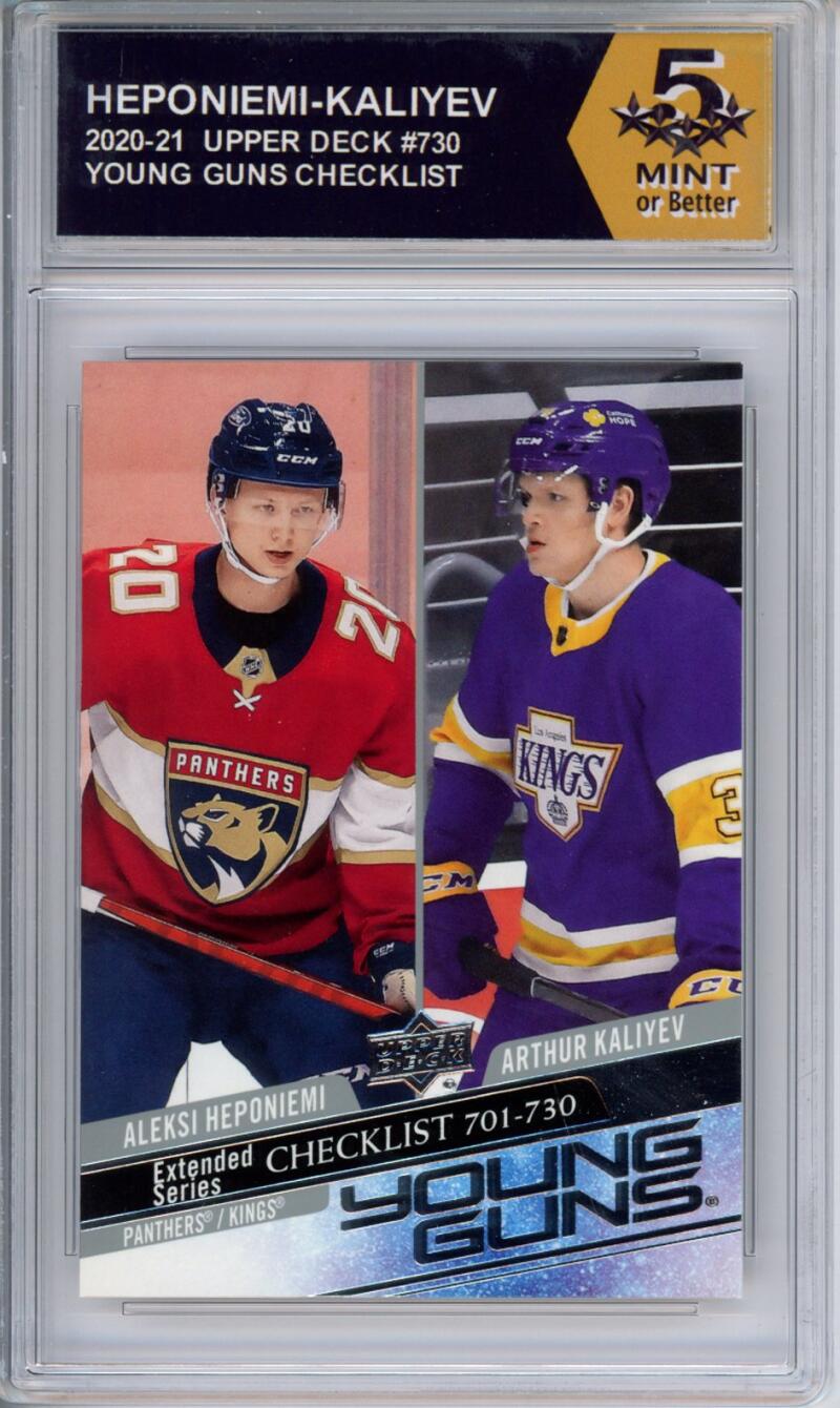 HCWPP - 2020-21 Upper Deck YG #730 Heponiemi-Kaliyev Graded Rookie RC - 294406 Image 1