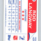 1985-86 Topps Sticker Inserts #10 Rod Langway  Washington Capitals  V52761 Image 2