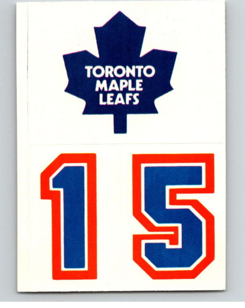 1985-86 Topps Sticker Inserts #13 Toronto Maple Leafs/15   V52774 Image 1