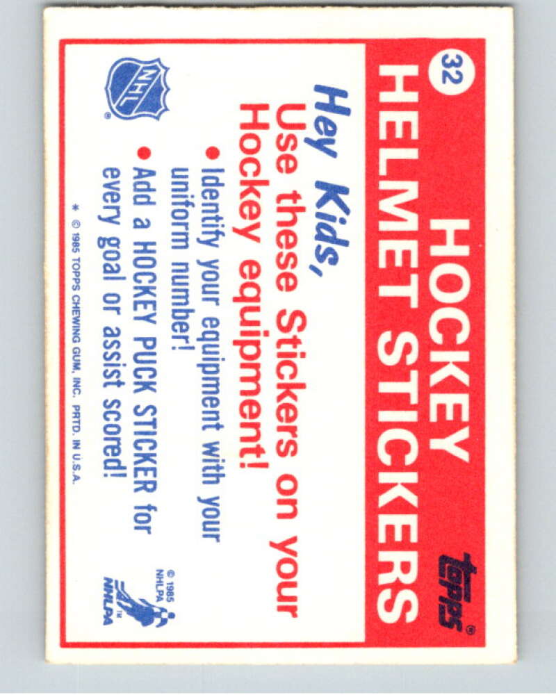 1985-86 Topps Sticker Inserts #32A New York Islanders/62   V52858 Image 2