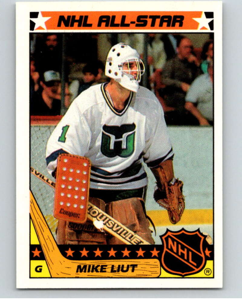 1987-88 Topps Stickers #8 Mike Liut  Hartford Whalers  V52880 Image 1