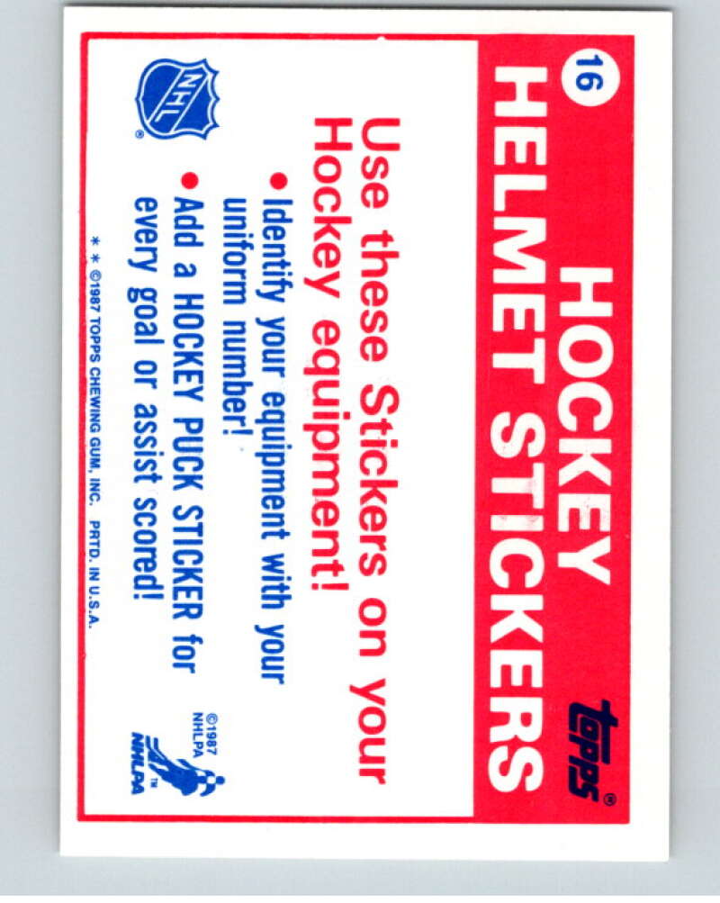 1987-88 Topps Stickers #16 Pittsburgh Penguins   V52895 Image 2