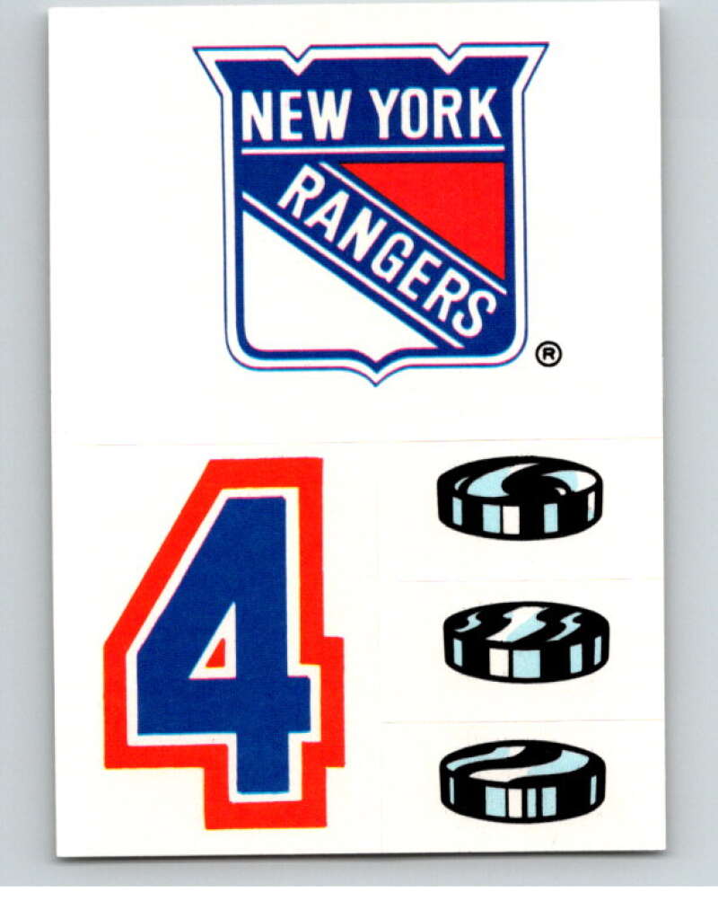 1987-88 Topps Stickers #17 New York Rangers   V52898 Image 1