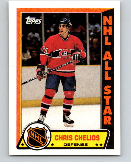 1989-90 Topps Stickers #1 Chris Chelios  Montreal Canadiens  V52935 Image 1