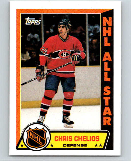1989-90 Topps Stickers #1 Chris Chelios  Montreal Canadiens  V52937 Image 1