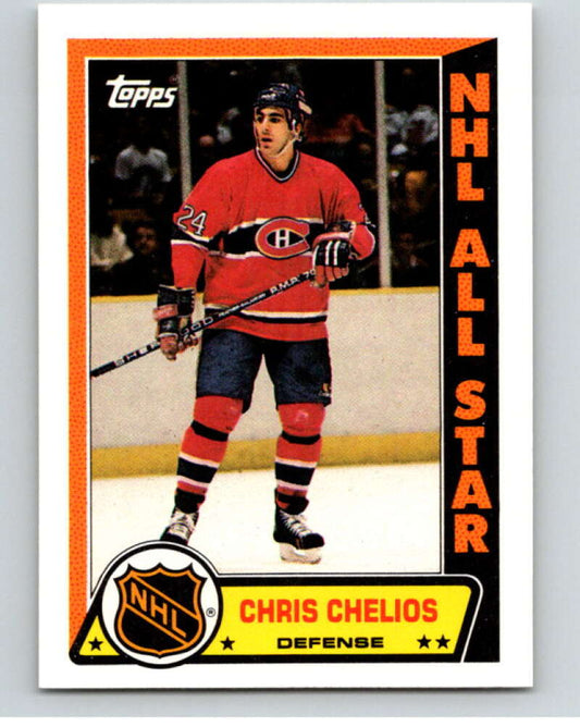 1989-90 Topps Stickers #1 Chris Chelios  Montreal Canadiens  V52938 Image 1