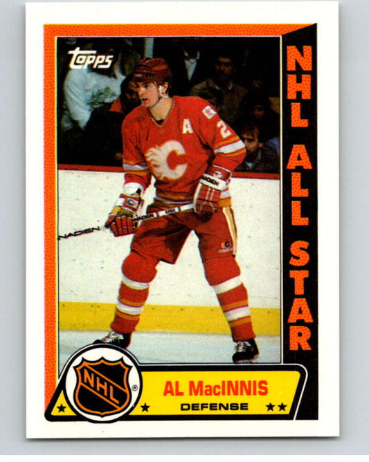 1989-90 Topps Stickers #4 Al MacInnis  Calgary Flames  V52947 Image 1