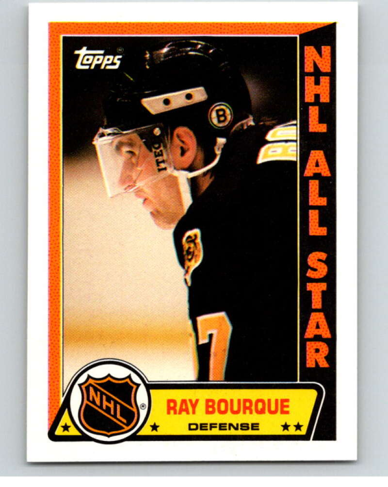 1989-90 Topps Stickers #7 Ray Bourque  Boston Bruins  V52958 Image 1