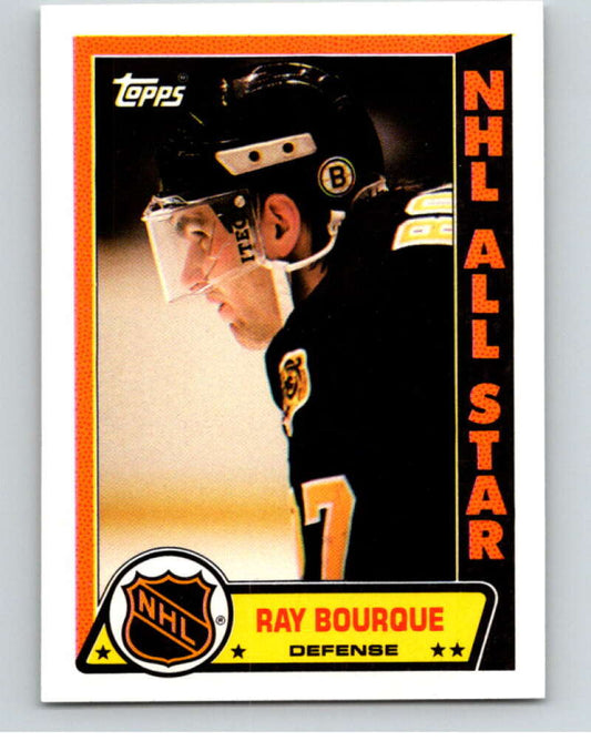 1989-90 Topps Stickers #7 Ray Bourque  Boston Bruins  V52961 Image 1