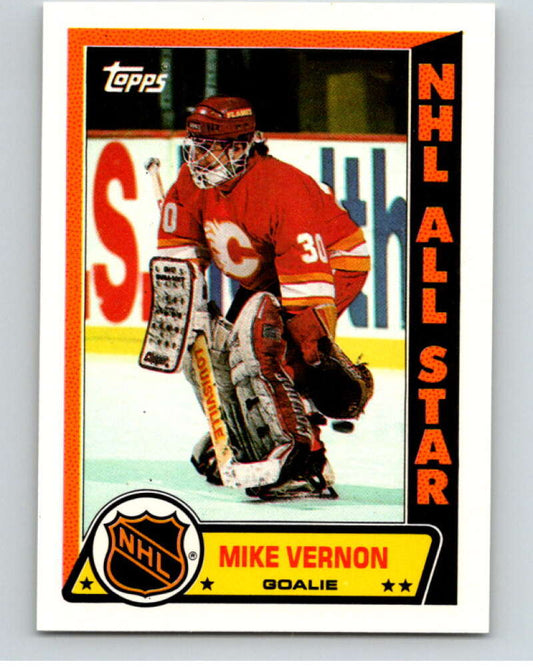 1989-90 Topps Stickers #12 Mike Vernon  Calgary Flames  V52975 Image 1