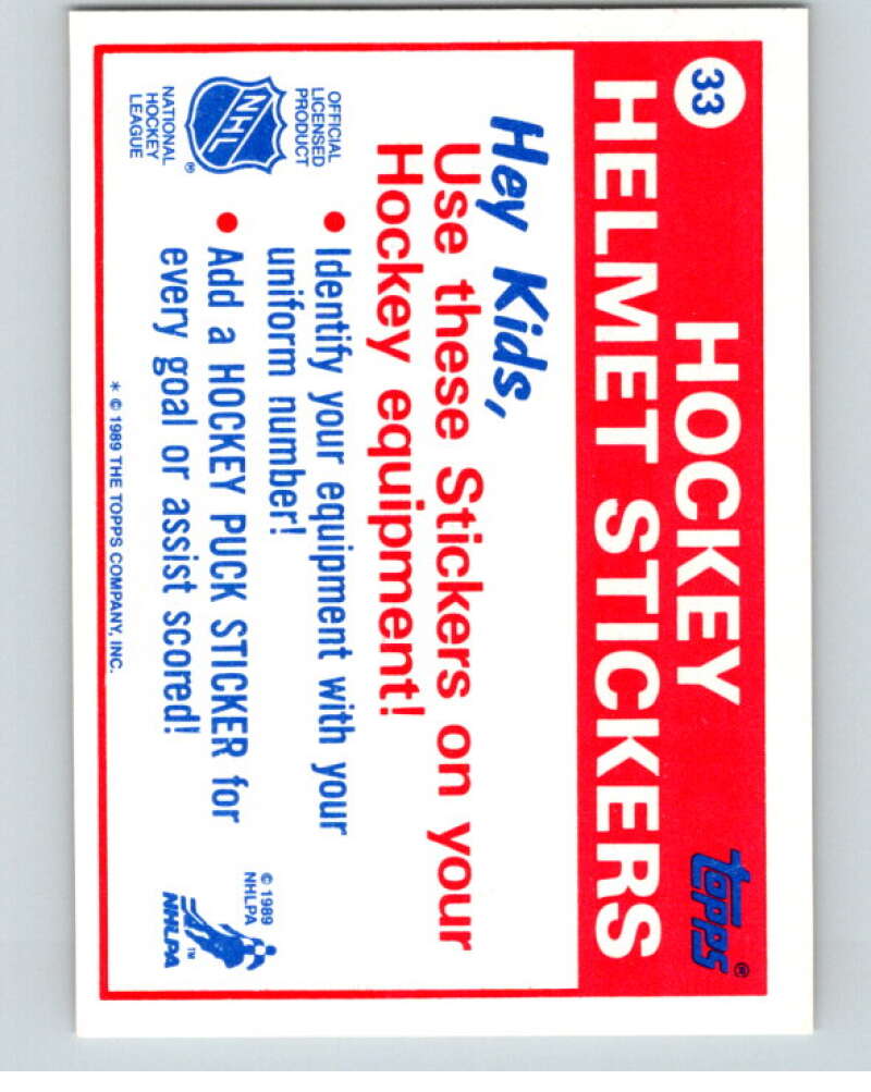 1989-90 Topps Stickers #33 Edmonton Oilers   V52991 Image 2