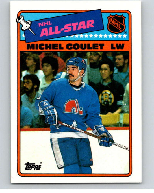 1988-89 Topps Stickers #7 Michel Goulet  Quebec Nordiques  V53028 Image 1