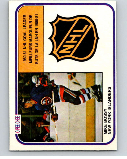 1981-82 O-Pee-Chee #382 Mike Bossy LL  New York Islanders  V53106 Image 1