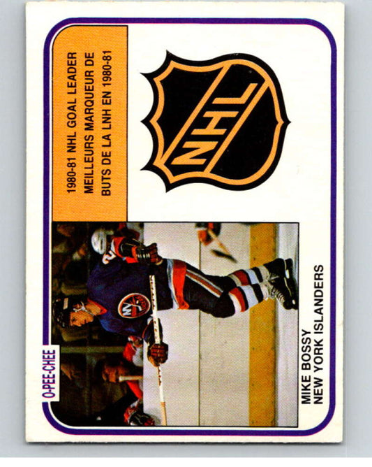 1981-82 O-Pee-Chee #382 Mike Bossy LL  New York Islanders  V53107 Image 1