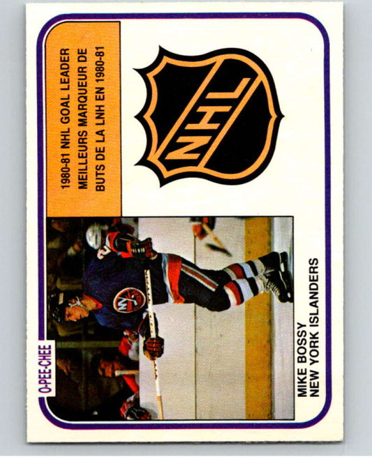 1981-82 O-Pee-Chee #382 Mike Bossy LL  New York Islanders  V53108 Image 1