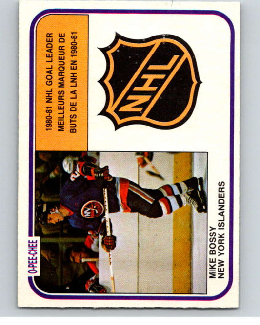 1981-82 O-Pee-Chee #382 Mike Bossy LL  New York Islanders  V53109 Image 1