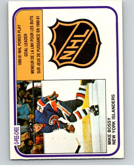 1981-82 O-Pee-Chee #386 Mike Bossy LL  New York Islanders  V53121 Image 1