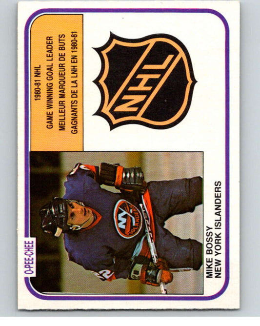 1981-82 O-Pee-Chee #388 Mike Bossy LL  New York Islanders  V53135 Image 1