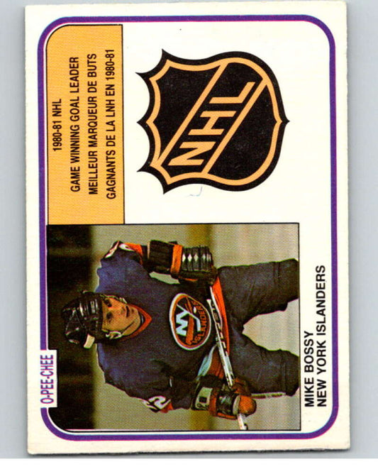 1981-82 O-Pee-Chee #388 Mike Bossy LL  New York Islanders  V53141 Image 1