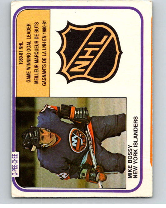 1981-82 O-Pee-Chee #388 Mike Bossy LL  New York Islanders  V53142 Image 1