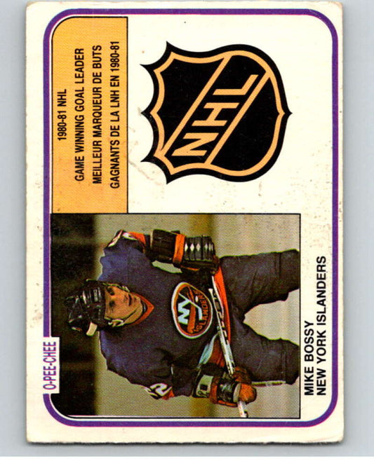 1981-82 O-Pee-Chee #388 Mike Bossy LL  New York Islanders  V53143 Image 1