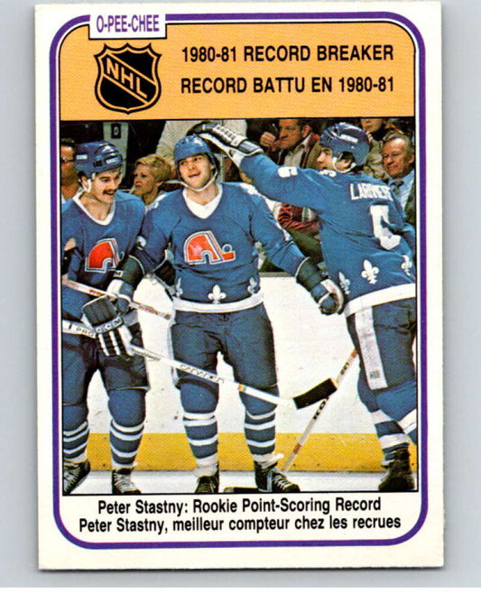 1981-82 O-Pee-Chee #395 Peter Stastny RB  Quebec Nordiques  V53194 Image 1
