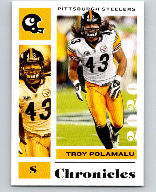 2020 Panini Chronicles #82 Troy Polamalu  Pittsburgh Steelers  V53273 Image 1