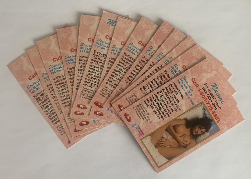 1992 Hustler Collectors Sexy Nude XXX Cards Lot of 13 - V53296 Image 2