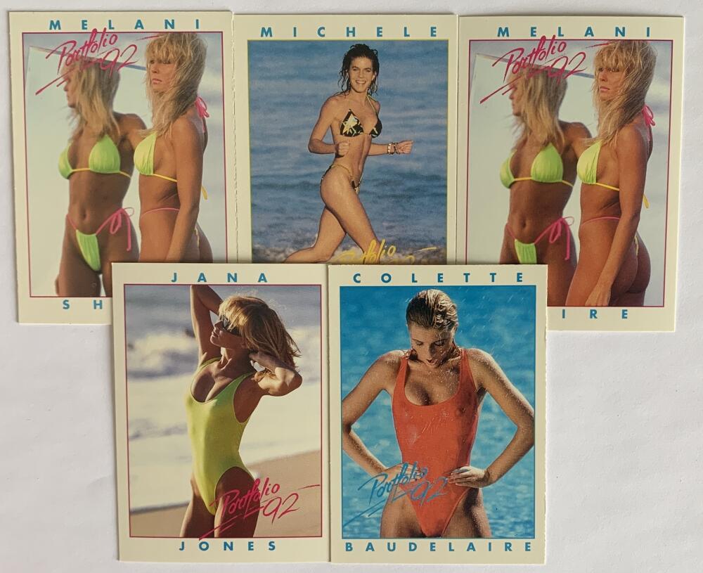 1992 Portfolio Swimsuit Sexy Girl Cards Lot of 5 - V53302 Image 1