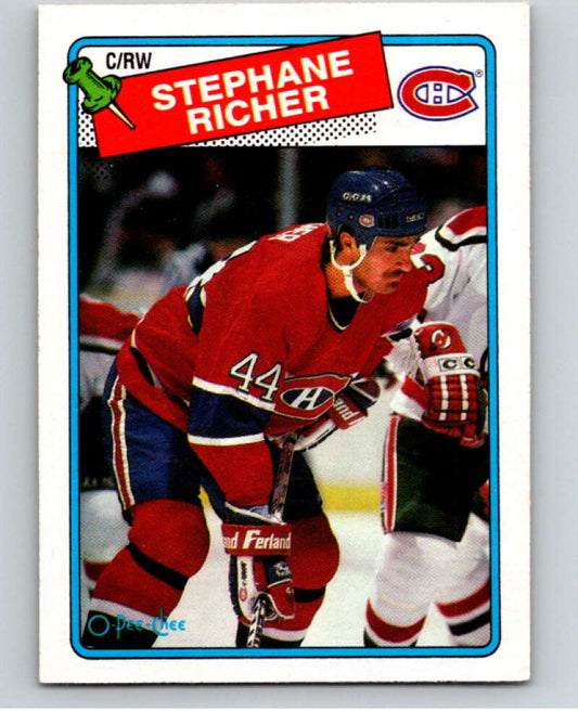 1988-89 O-Pee-Chee #5 Stephane Richer  Montreal Canadiens  V53310 Image 1