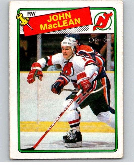 1988-89 O-Pee-Chee #10 John MacLean  New Jersey Devils  V53317 Image 1