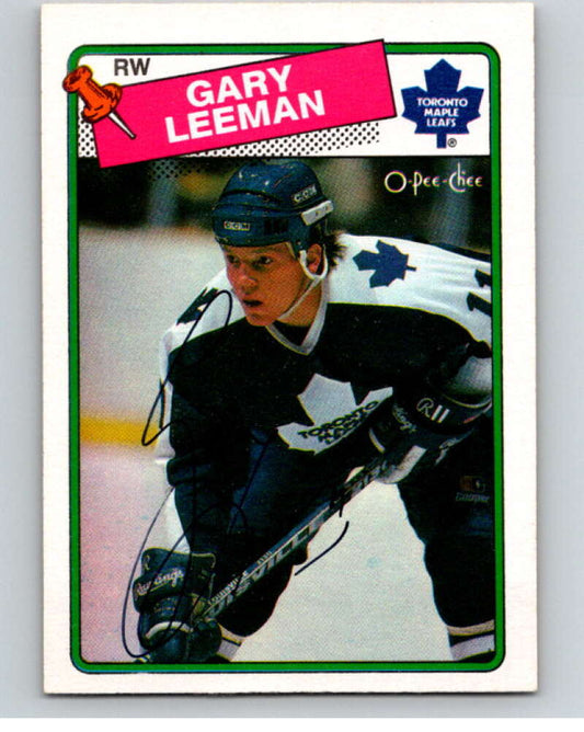 1988-89 O-Pee-Chee #11 Gary Leeman  Toronto Maple Leafs  V53319 Image 1