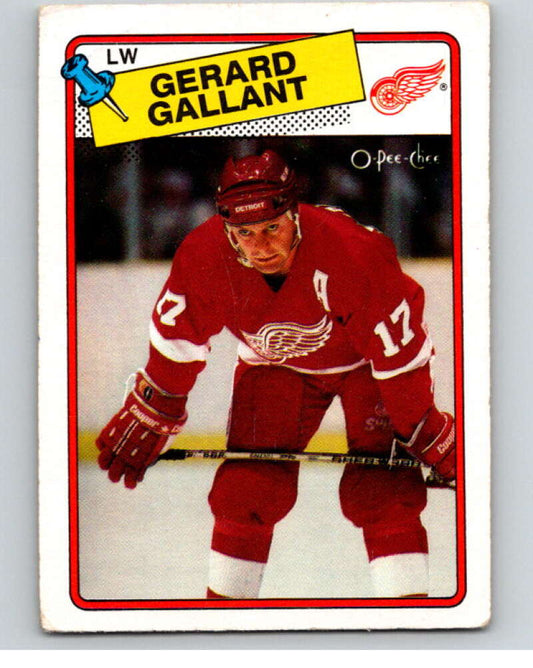 1988-89 O-Pee-Chee #12 Gerard Gallant  Detroit Red Wings  V53322 Image 1