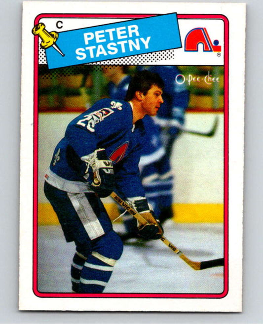 1988-89 O-Pee-Chee #22 Peter Stastny  Quebec Nordiques  V53339 Image 1