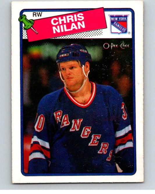1988-89 O-Pee-Chee #31 Chris Nilan  New York Rangers  V53354 Image 1