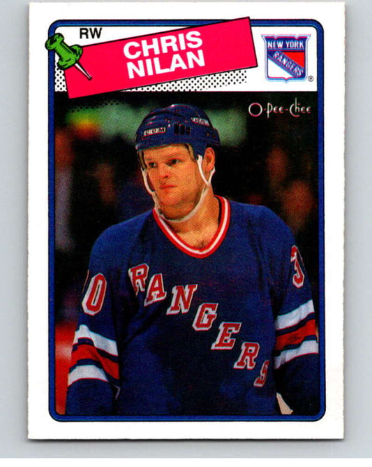 1988-89 O-Pee-Chee #31 Chris Nilan  New York Rangers  V53355 Image 1