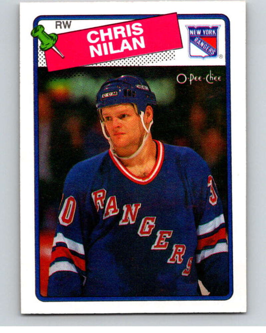 1988-89 O-Pee-Chee #31 Chris Nilan  New York Rangers  V53356 Image 1